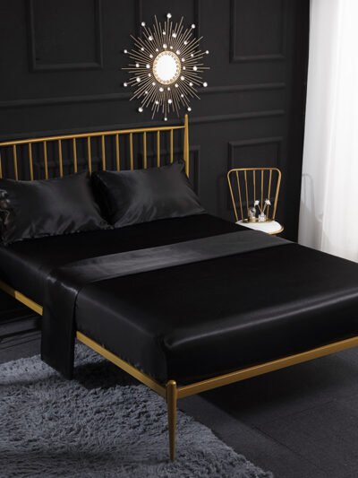 Ice Silk Bed Sheet Silk Satin Satin Pillowcase Silk Four Piece Bed Sheet