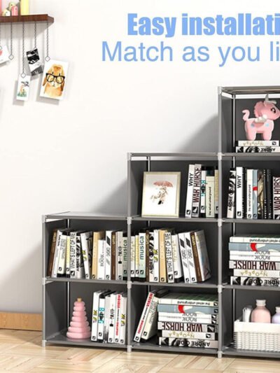 10 Cubes Book Shelves Storage Shelf Bookcase Display Unit Organizer Modern Style